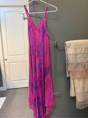 Vibrant Pink & Purple Maxi Romper